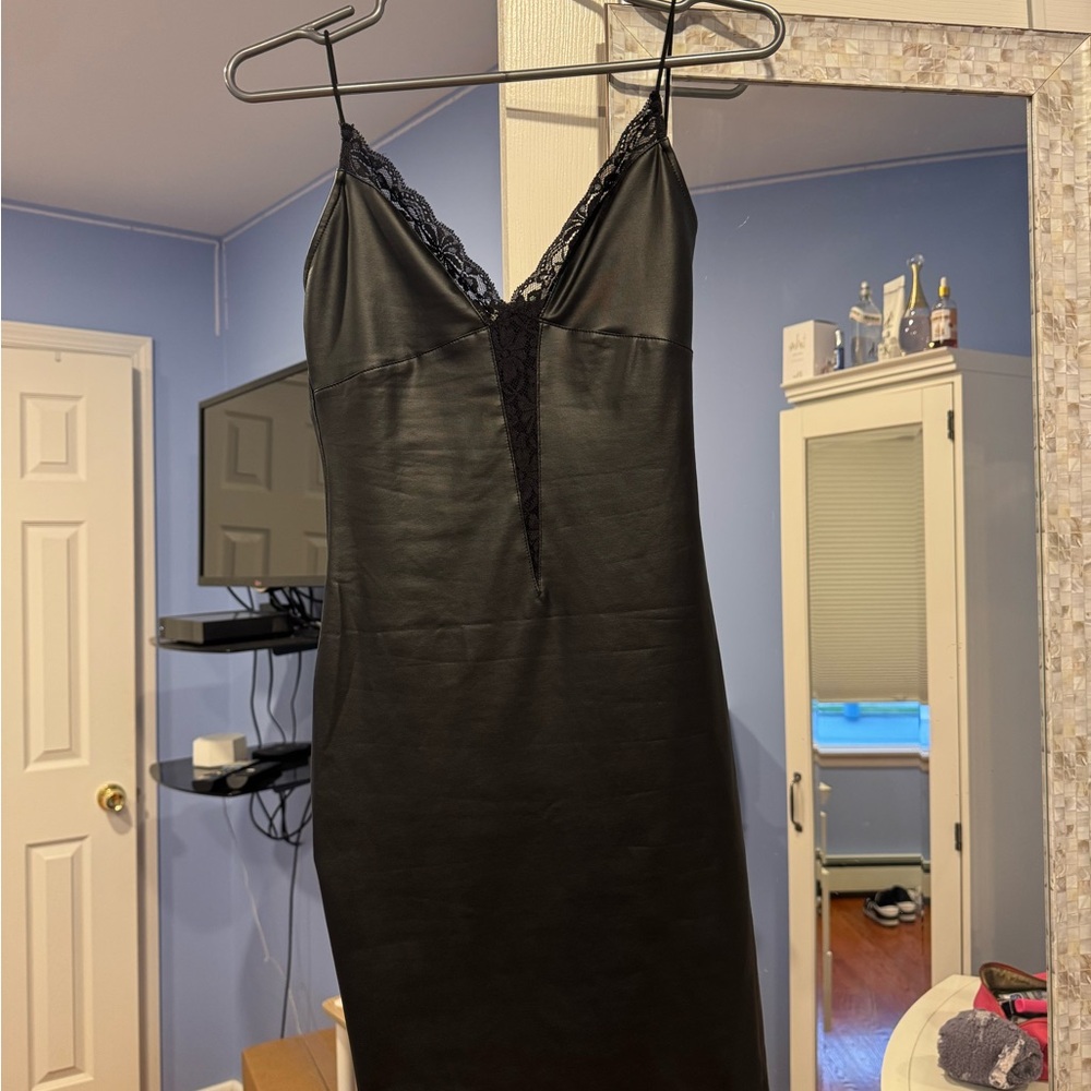 Elegant Black Lace Slip Dress